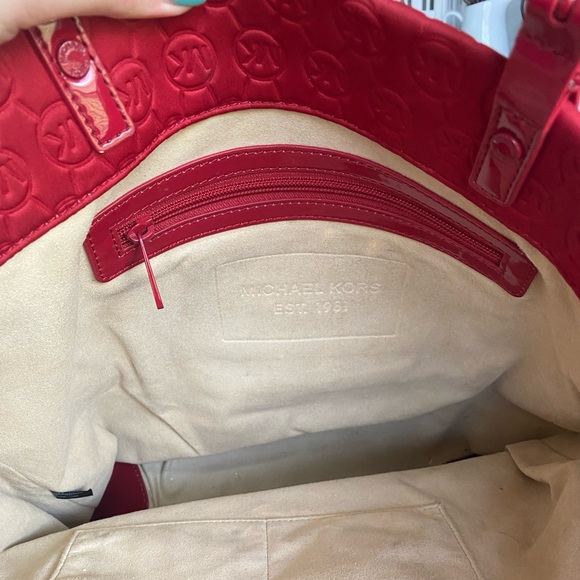 Red Michael Kors Tote - Picture 7 of 8